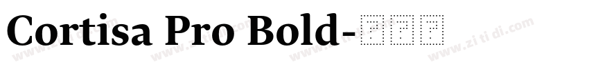 Cortisa Pro Bold字体转换